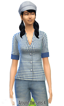 h&m checkers blouse for sims 4