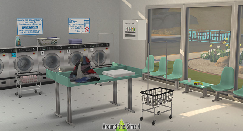 Sims 4 Laundromat Cc