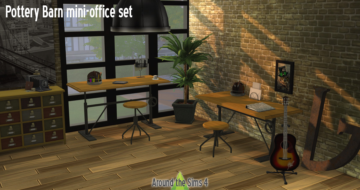 Boekhouding Indrukwekkend pk Around the Sims 4 | Custom Content Download | Pottery Barn Office