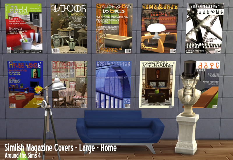 Simlish magazine covers - home and architecture