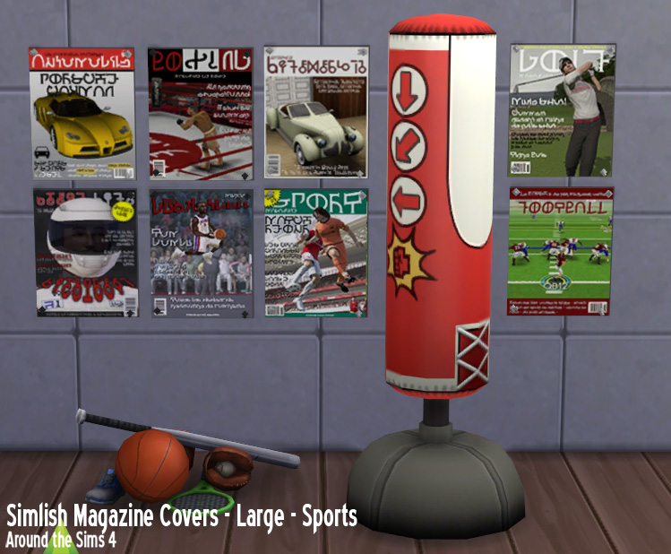 Simlish magazine covers - sport